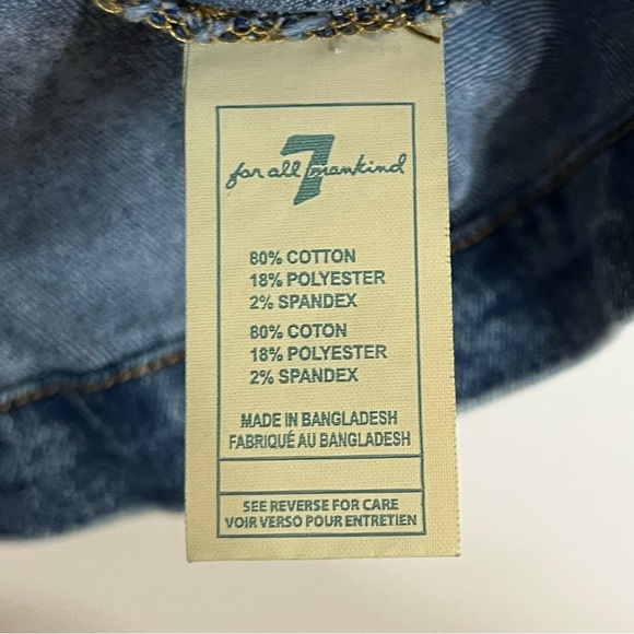 Seven 7 for All Mankind Toddler 18 Month Girls Overall Denim Bib Dress Acid Wash - Picture 5 of 9